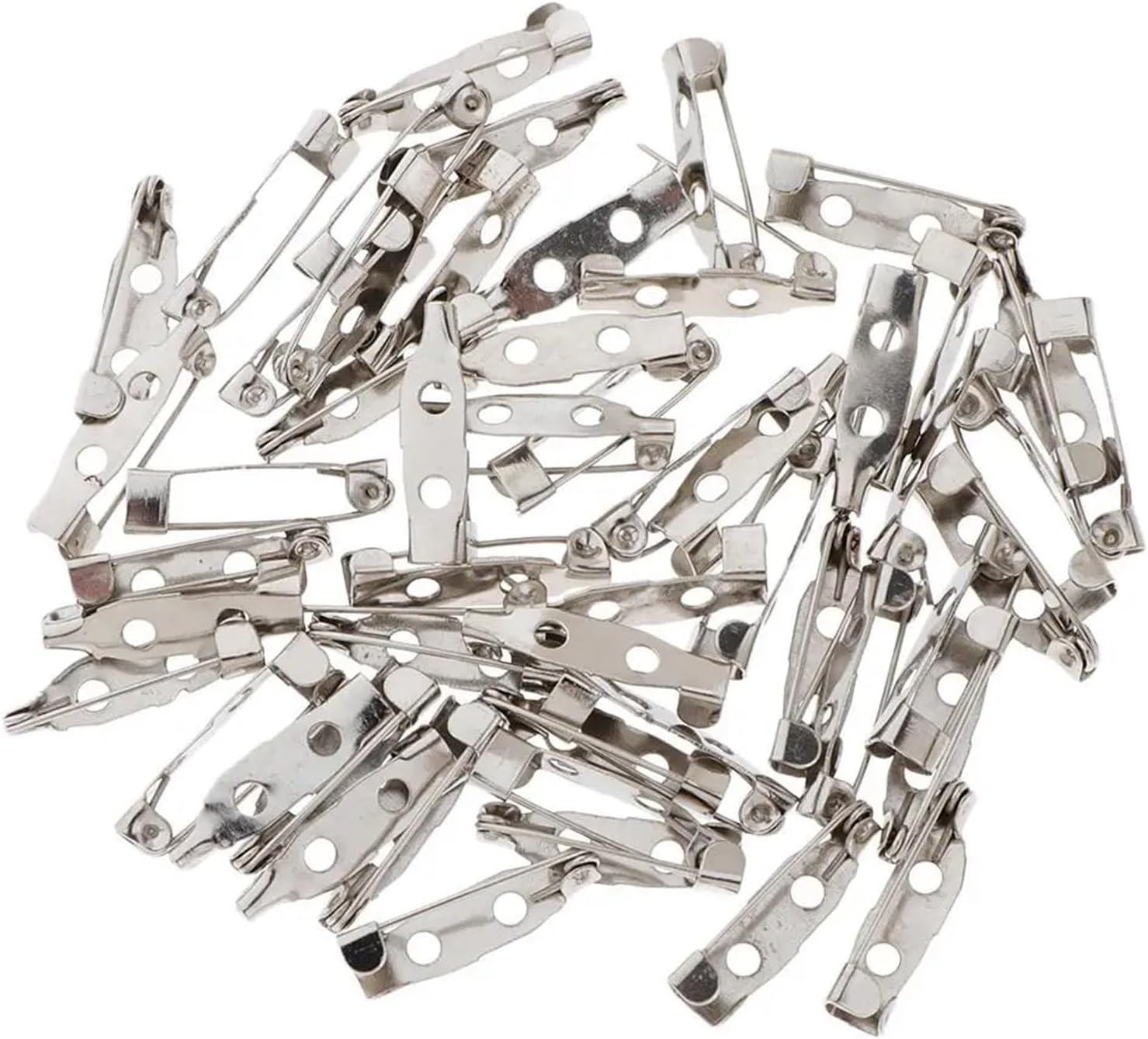 Jewelry Making Pin Backs 1000pcs Brooch Pin BackLocking Pins Backs Safety Clasp Brooch Findings Supplies Safety Base Jewelry Findings for Crafts Badge(5x20mm)