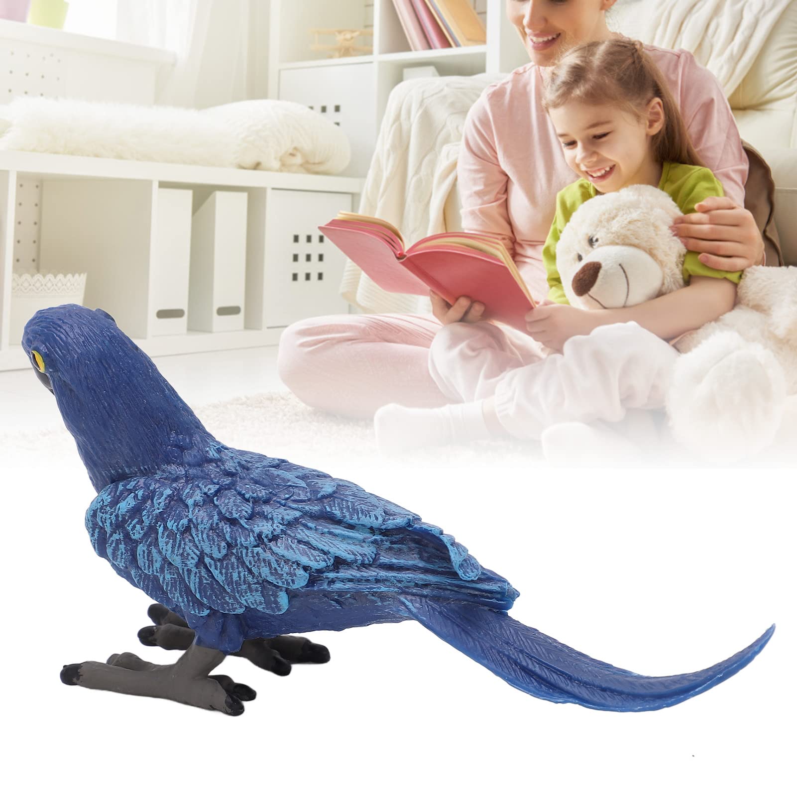 Vogelfigur Blauer Ara – Realistische Tierfigur Aus PVC, Ca. 10 Cm, Für Dekoration, Spiel & Bildung