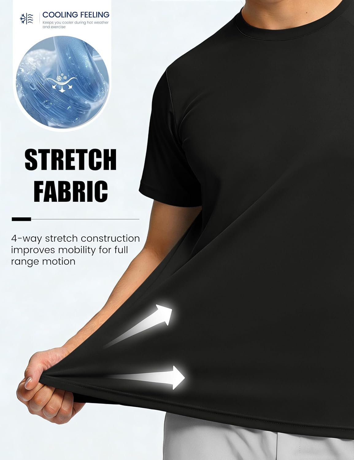 TACVASEN Mens Athletic Short Sleeve T-shirts Quick Dry Fit Workout Sun Protection Swim Shirts Running Rash Guard UPF50+ - Image 5