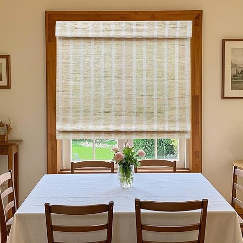 Vista 65 de Sunbox Persianas romanas sin cordón, de tela para oscurecer la habitación, persianas romanas para ventanas, puertas, puertas francesas, ventanas