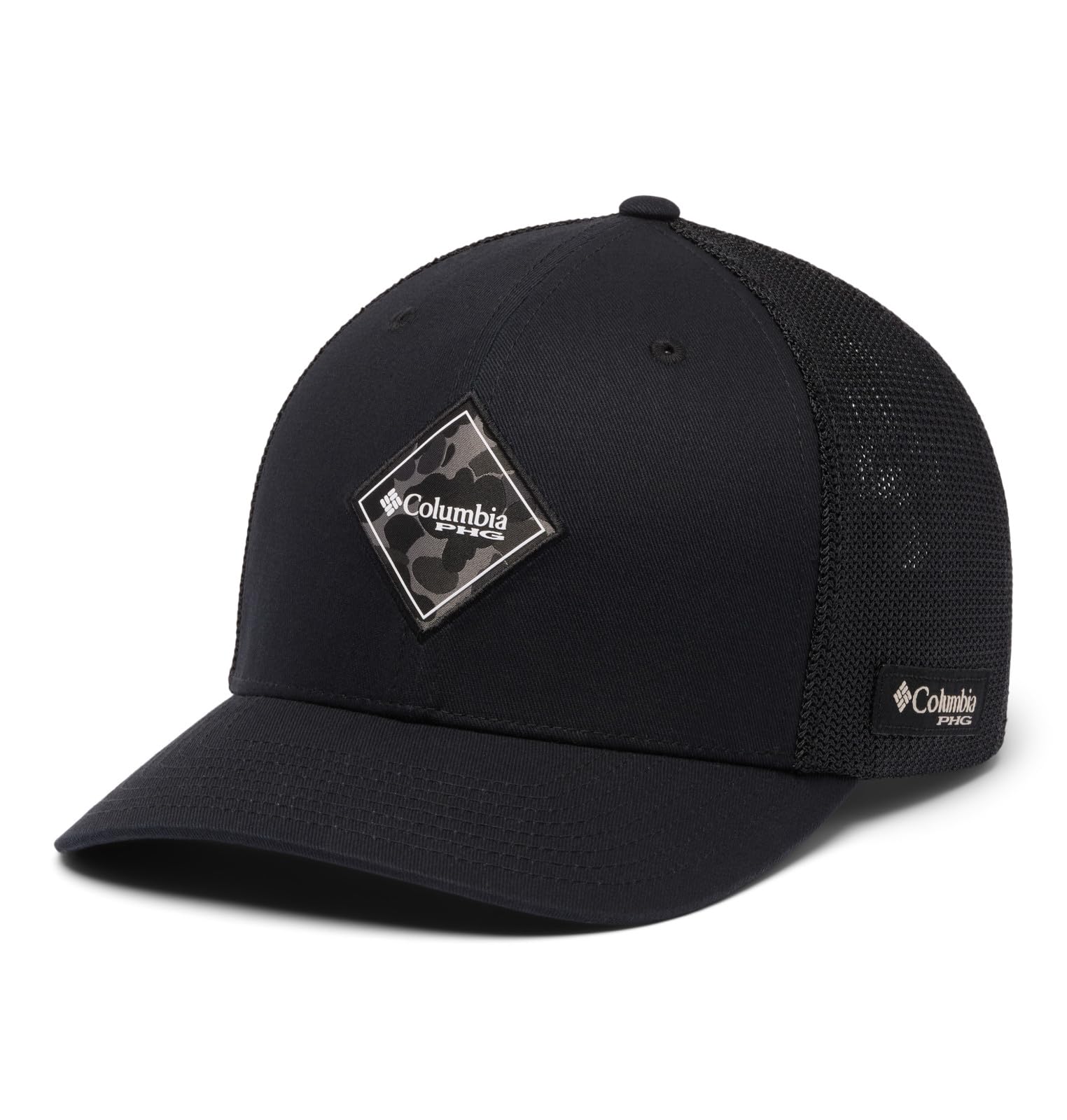 Columbia Unisex Black/Delta Hunter Diamond Phg Antlers Mesh Ball Cap, L/Xl
