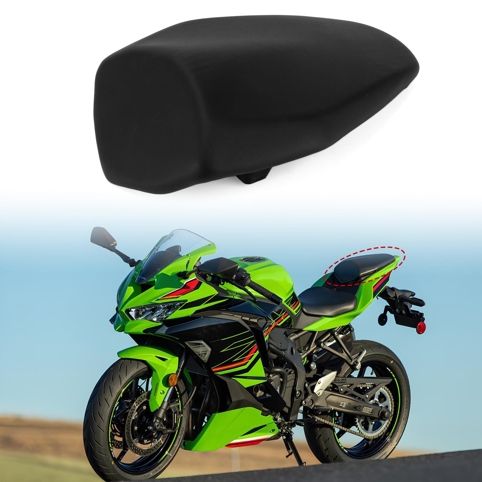 Amazon | バイク シート オートバイ用 リアシート クッション 後部助手