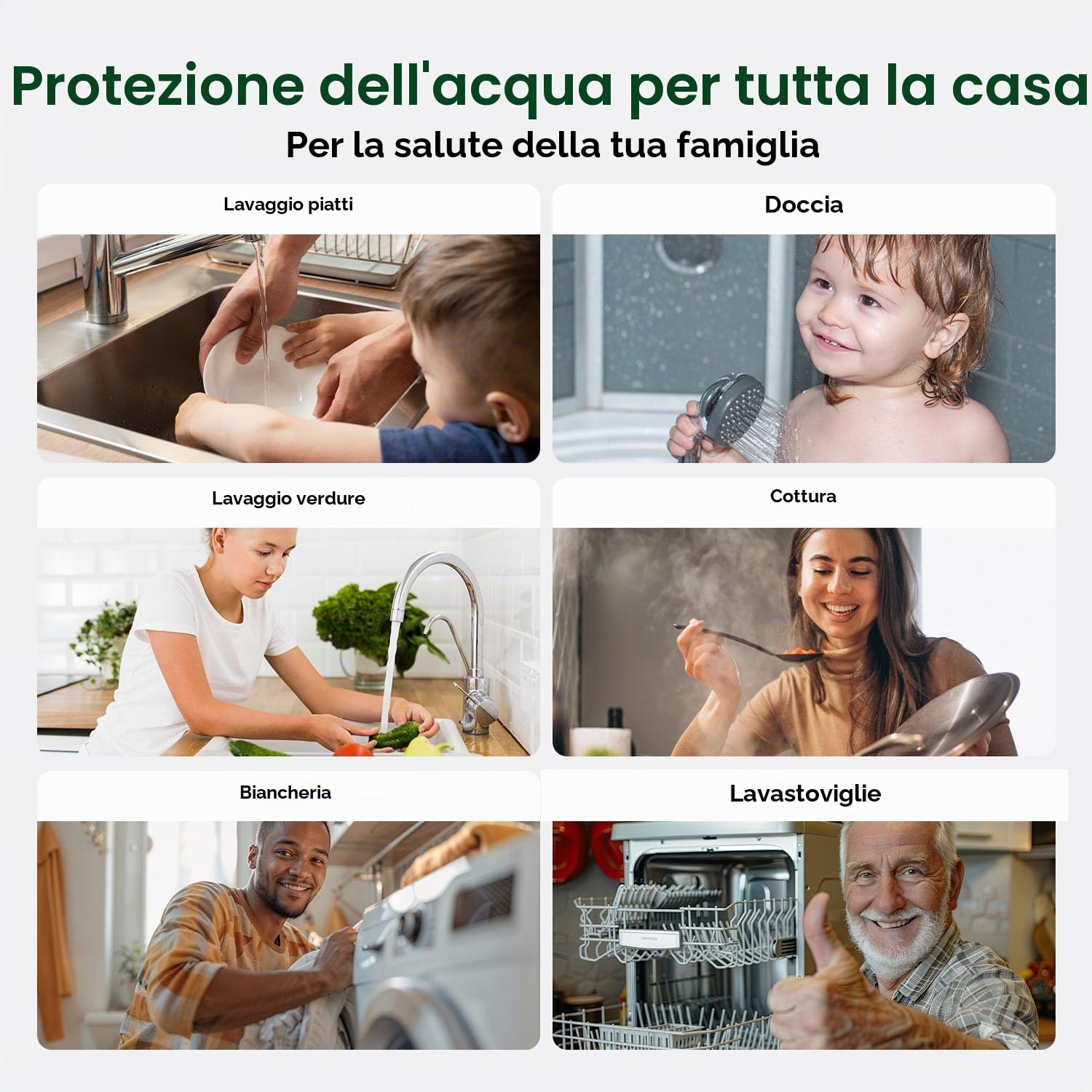 iSpring WGB31B Filtro Acqua per Tutta la Casa, Riduce fino al 99% di Cloro, Sedimenti, Gusto e Odore, 3 Stadi con Filtri a Sedimenti e Carbon Block da 10", Ingresso/Uscita da 1"