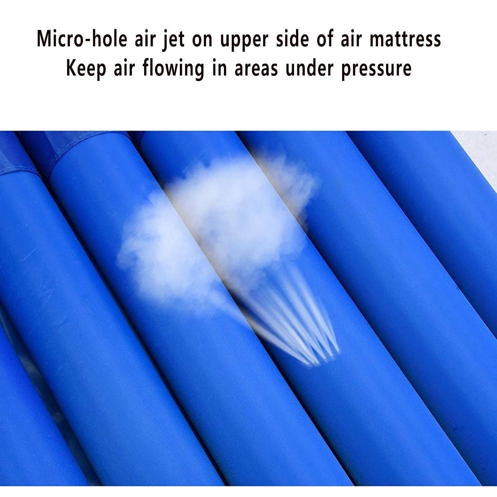 Materasso a Pressione alternata, Materasso antidecubito Rimovibile con Pompa dell'Aria silenziosa, circolazione dell'Aria, Pressione dell'Aria Regolabile su 3 Livelli