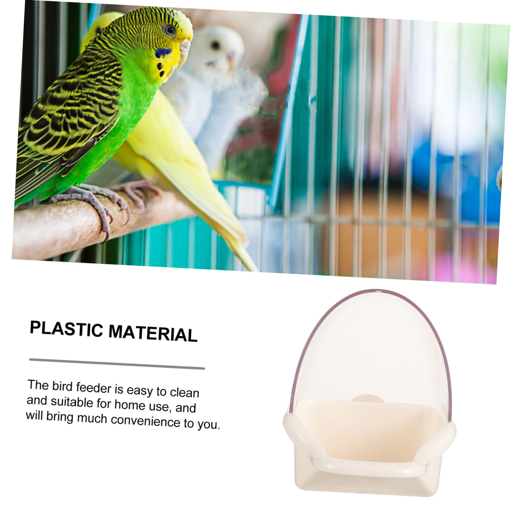 Happyyami 5pièces Distributeur Automatique De Nourriture pour Oiseaux Nourrisseur Réutilisable pour Perroquets Et Petits Oiseaux Accessoire Pratique Coloris