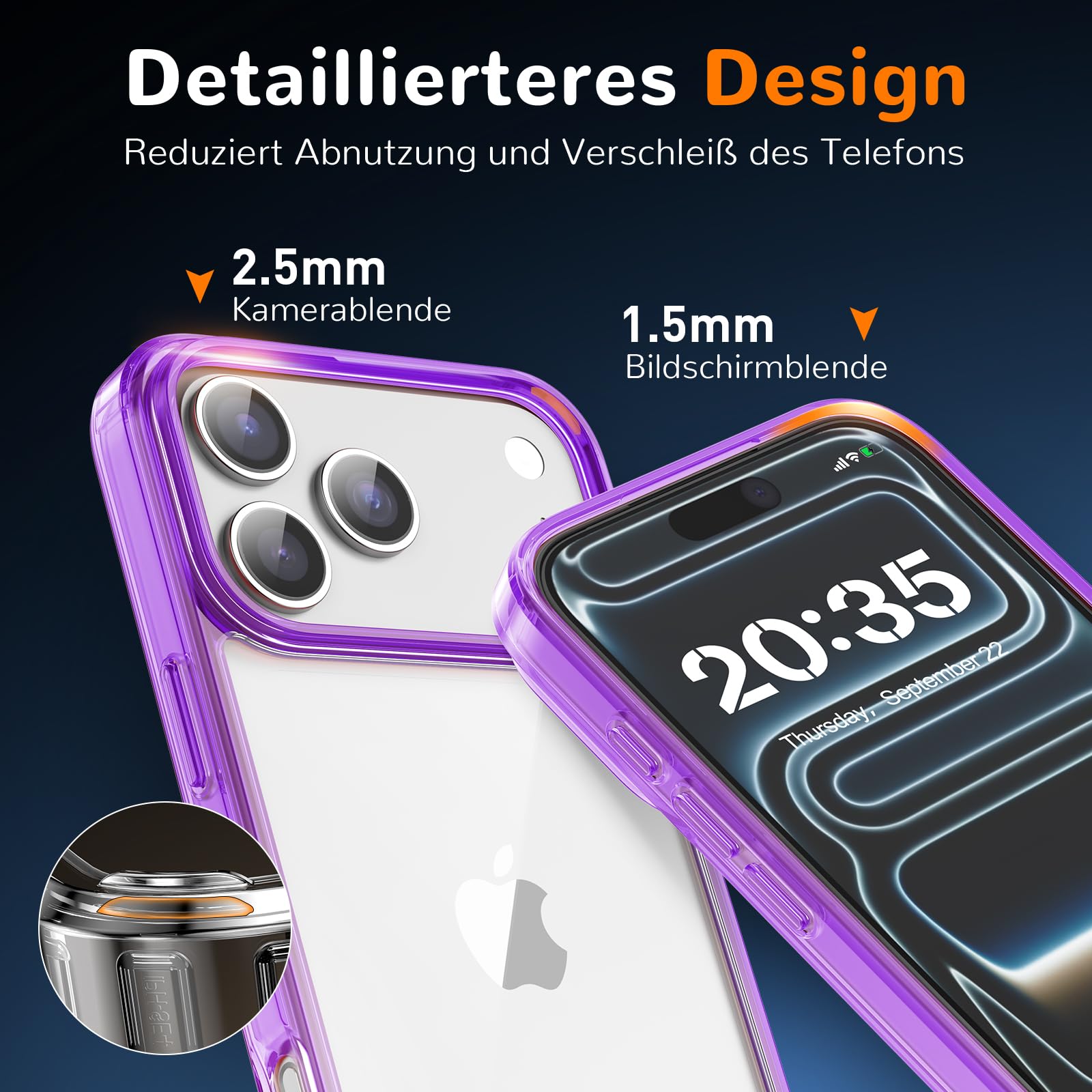 Clear Case for iPhone 15, Ultra Thin, Shockproof TPU Cover, Anti-Yellowing, Crystal Clear, Phone Case for Apple iPhone 15 - Clear — view 311