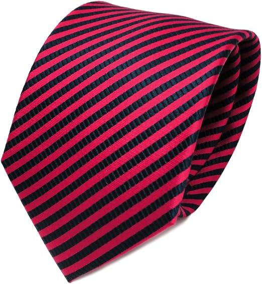 TigerTie Cravatta - rosso-traffico grigio argento striato