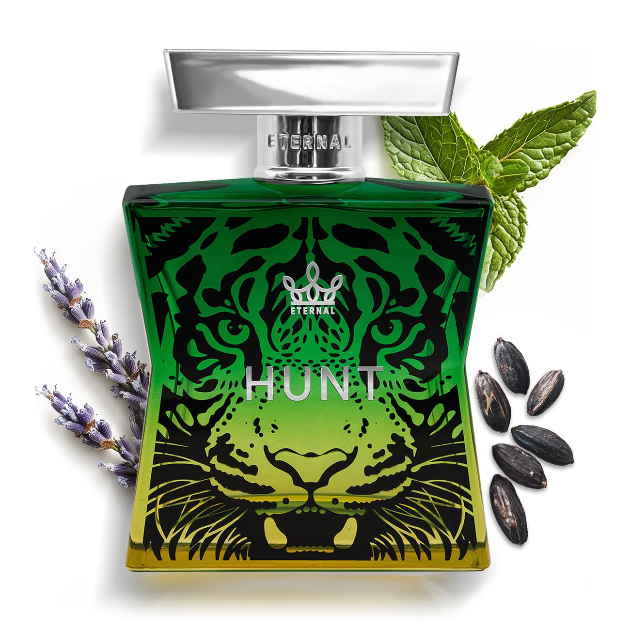 Eternal Fragrance Eternal Hunt EDP Inspired by JPG.aultier's Le Male Elixir, 3.4 oz (100ml) Long-lasting, Vegan, Clean Ingredients, Cologne Spray, 2000 sprays per bottle