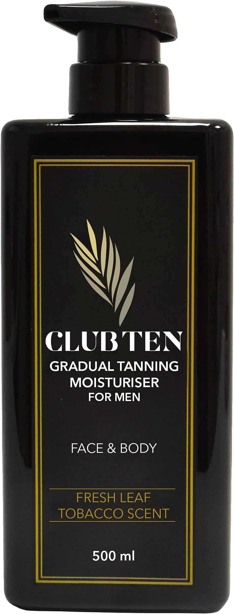 Men's Gradual Tan Moisturiser Tobacco Scent Face Body Lotion 500ml - Fake Tan Tinted Moisturiser