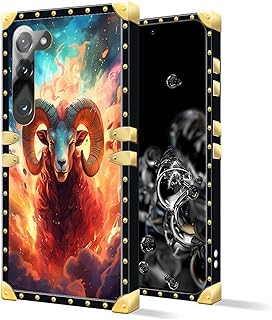 Elgzigok EChaopeng Capa de telefone para Samsung Galaxy S23 com design de padrão Art116 de Áries Design preto macio TPU Slim Fit Capa de proteção antiarranhões  