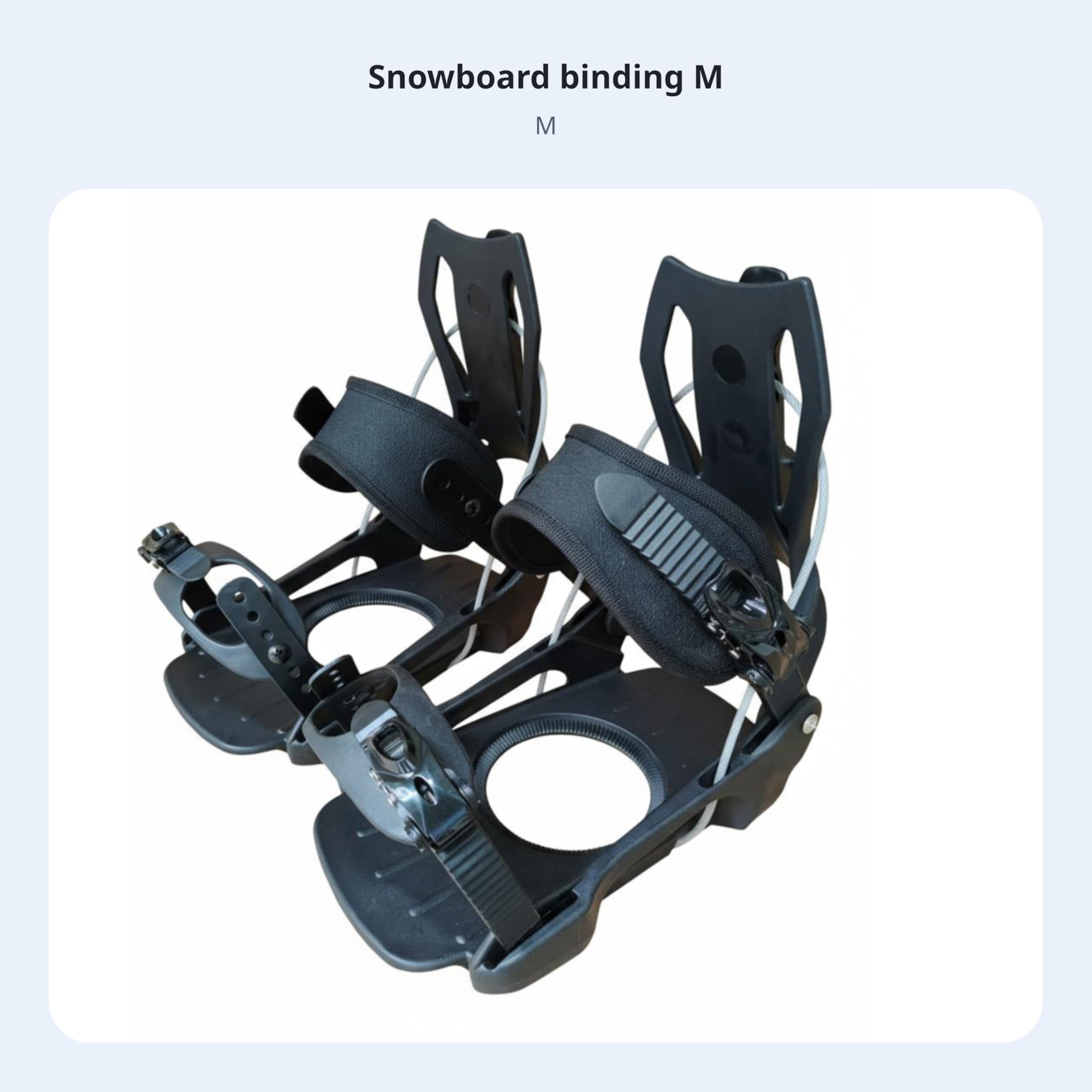 Fixation Snowboard à Entrée Rapide avec Maintien Compression - Compatible avec la Majorité des Planches
