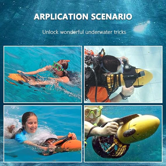 Dive Propulsion Underwater Vehicle,300W Underwater Seascooter,A Powerful Diving and Swimming Booster for Unforgettable Water Adventures, Snorkeling, Pool Fun