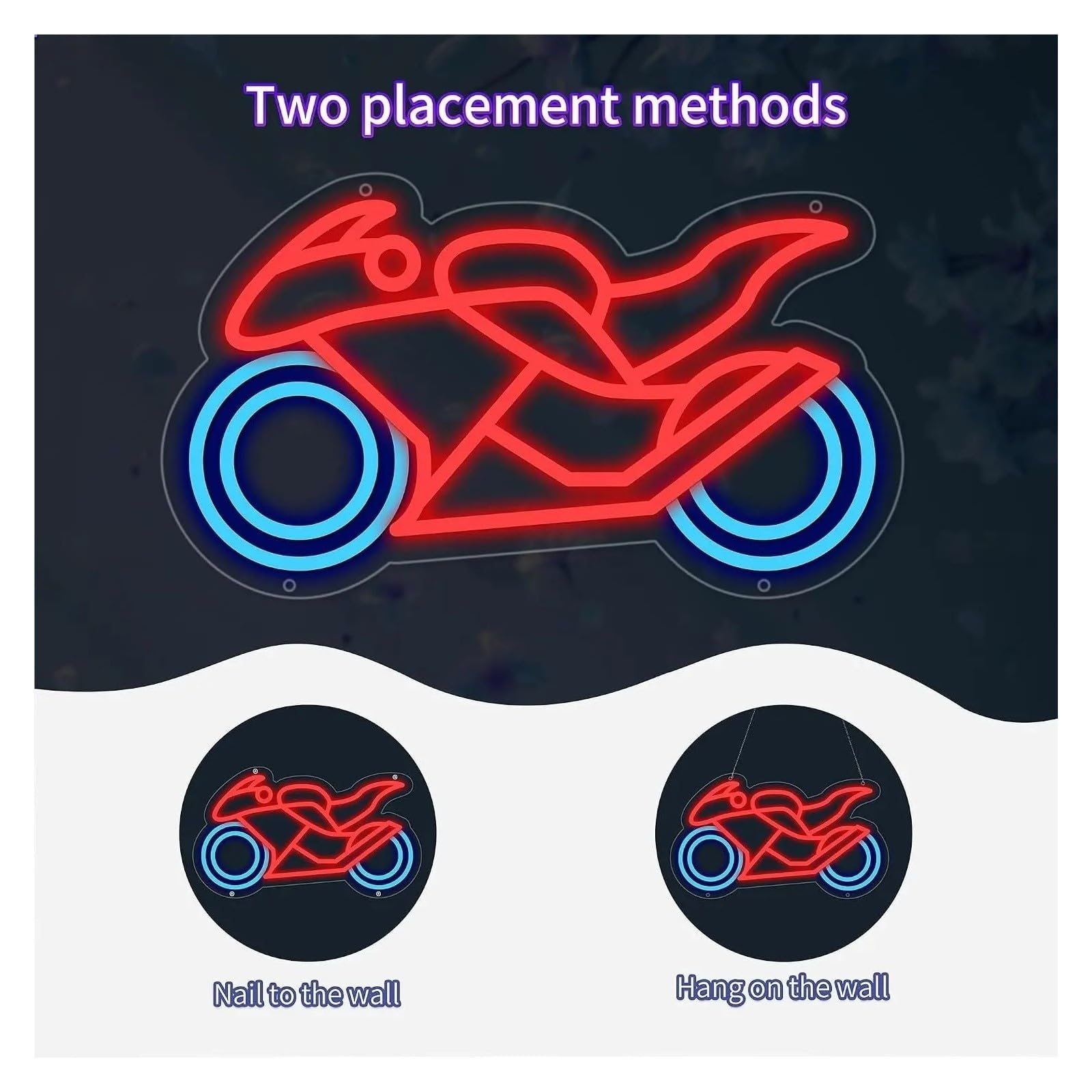 Decoración Lámparas Letrero De Neón Motocicleta