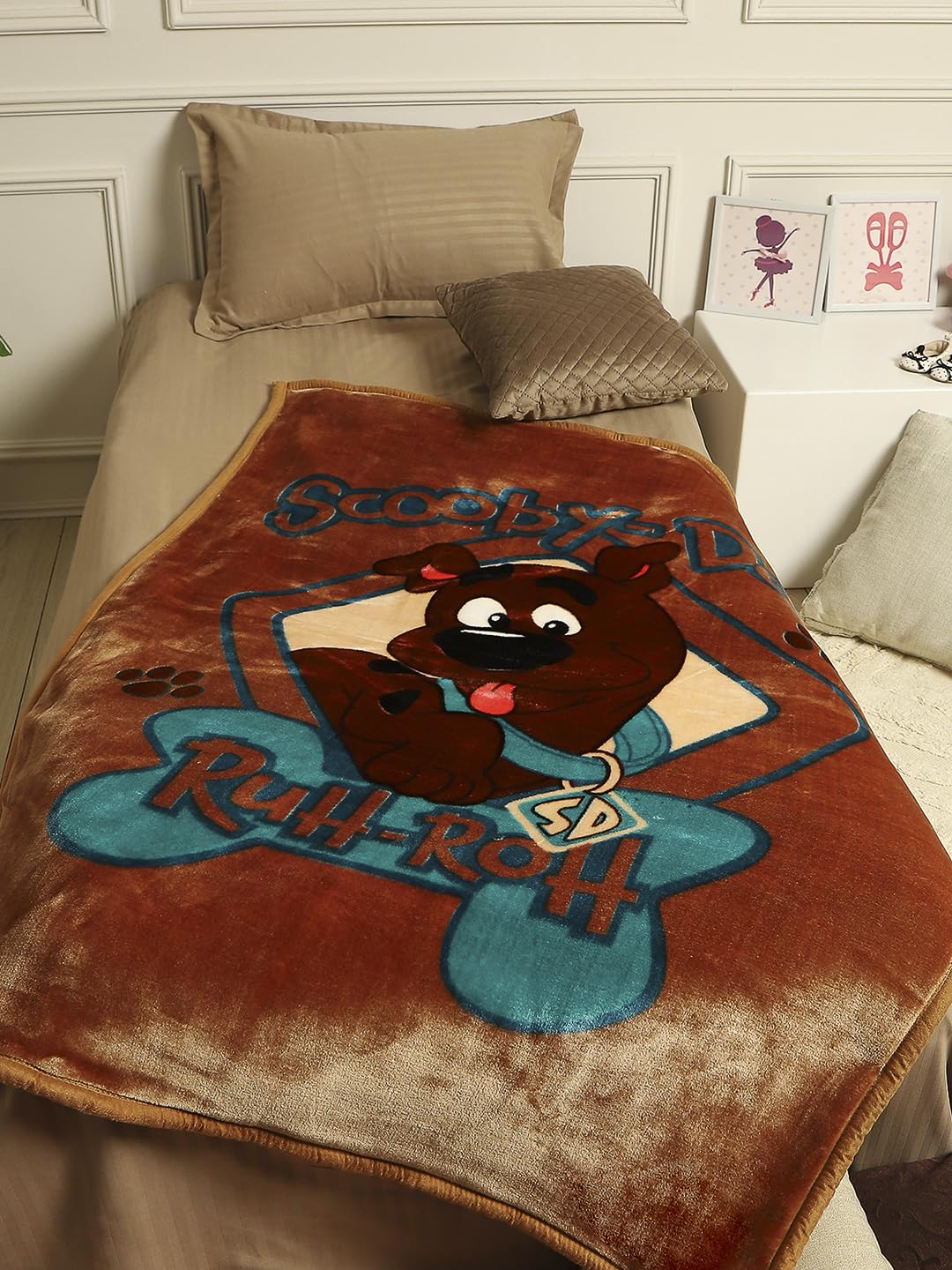 Monte Carlo Baby Kids Unisex Rangers 2 Ply 929 GSM Boys & Girls Winter Blanket (Dark Brown)-picture-15