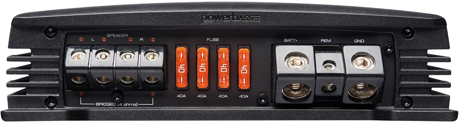 PowerBass ASA3-1200.2 1200 Watt 2-Channel Amplifier - 600W x 2 at 2-Ohm, 300W x 2 at 4-Ohm