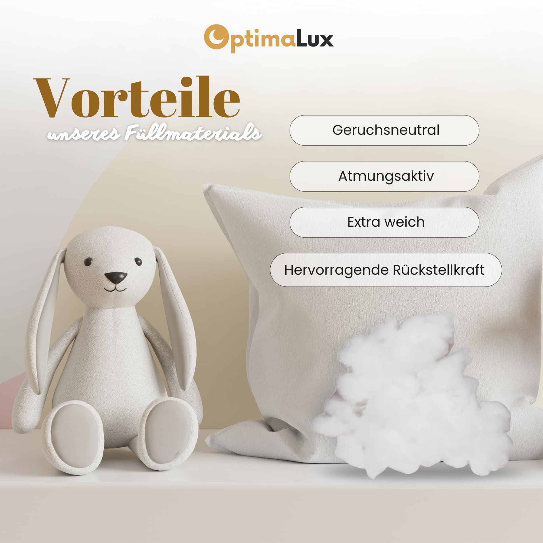 3kg Füllwatte Hochflauschig – Premium Füllmaterial für Kissen, Kuscheltiere, Amigurumi & Bastelwatte – 100% Polyester Fasern, Waschbar, Formbeständig, Stopfmaterial Weiß (3 x 1000g)