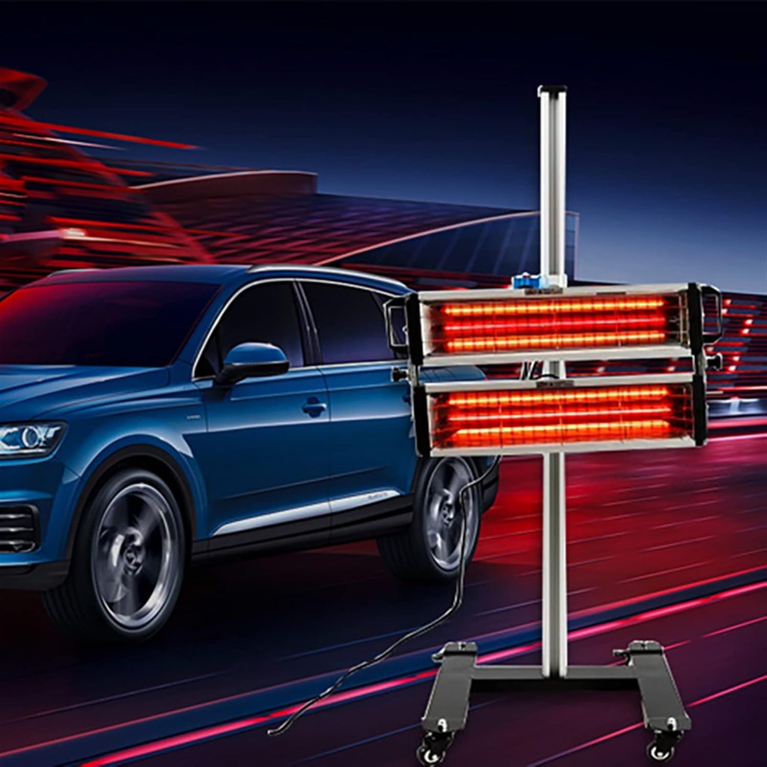 Infrared Paint Curing Lamp 2000W Infrared Mobile Paint Lamp Car Body Shortwave Infrared Paint Curing Lamp Infrared Heater Lamp Dryer Light Auto Repair Tool