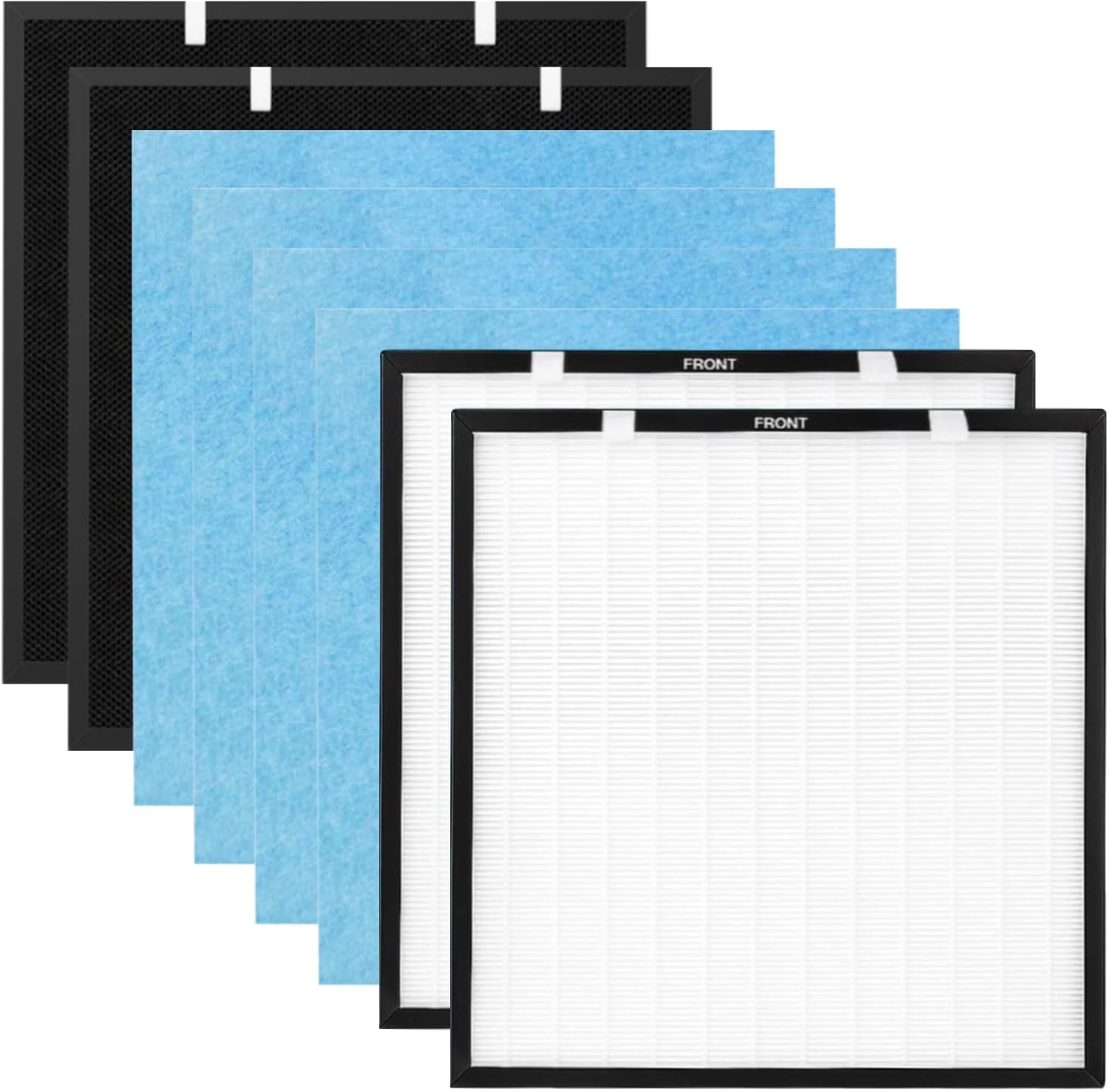 2 Set 1550 Replacement Filter for Life Cell Air Purifier, 2 Pack H13 True HEPA with Activated Carbon + 4 Pack Pre-Filter, FITS 1550 Model ONLY