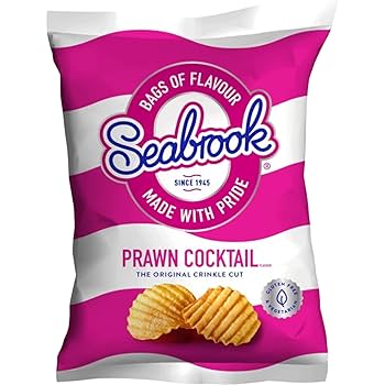 Seabrook Crinkle Crisps Ixed Case U2013 24 Pack Of 31.8g British Potato