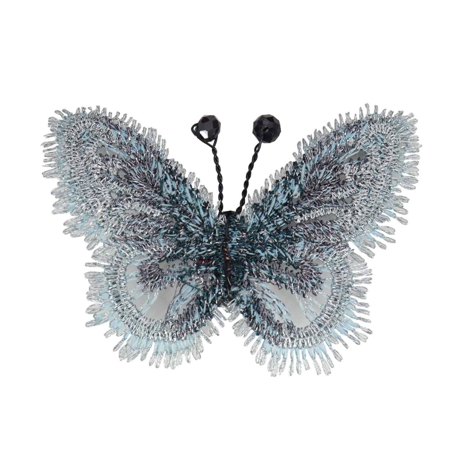 Parches de mariposa Parche de encaje mariposa bordado 30 piezas | Vestido de novia de boda, apliques de cuentas, artesanía de cuentas de costura DIY(Color-10)