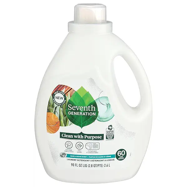 Seventh Generation Liquid Laundry Detergent Biodegradable Sage and Cedar Washing Detergent 90 oz 1