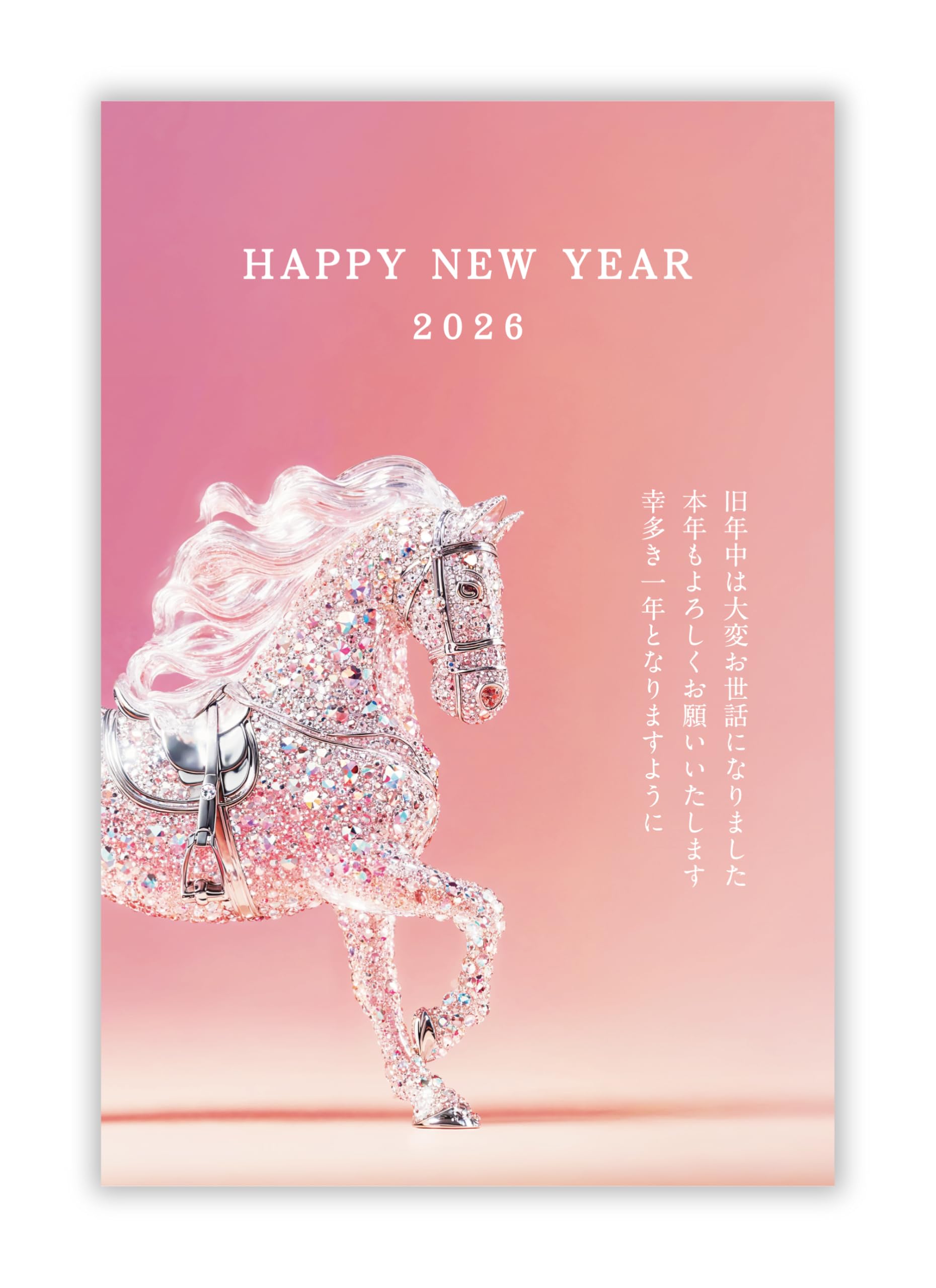 Amazon | 年賀状 2026 ハガキ 10枚 私製はがき【フチなし全面プロ