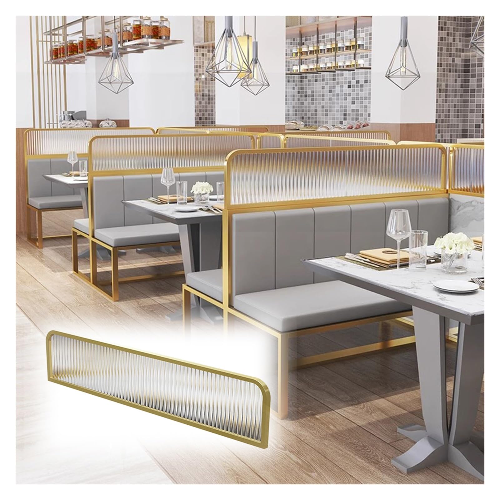 Cloison moderne pour restaurants et hôtels idéale pour tables de fondue chinoise