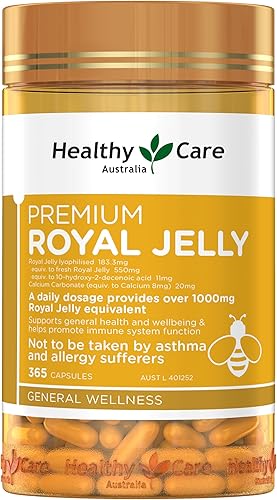 Healthy Care Royal Jelly 1000 365 Cápsulas Suplementos Hecho en Australia