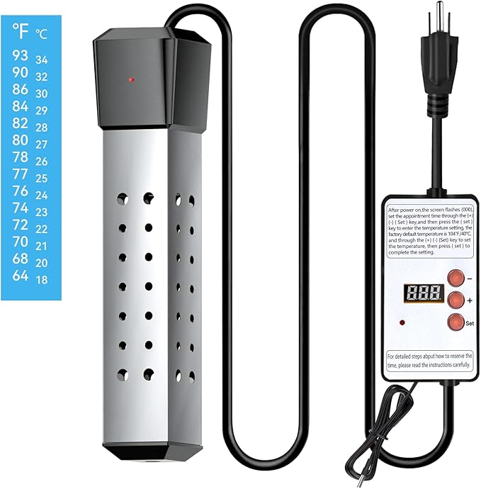 Cadrim 2000W Immersion Water Heater, Constant Temperature Model