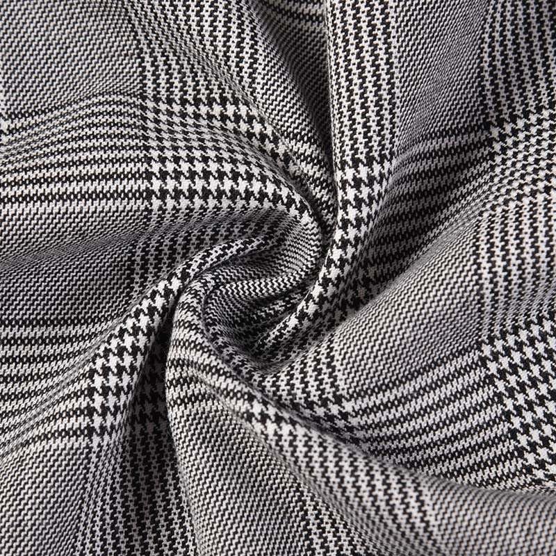 Men Houndstooth Blazer Peaked Lapel Double Breasted One Button Slim Fit 2 Flap Pockets4