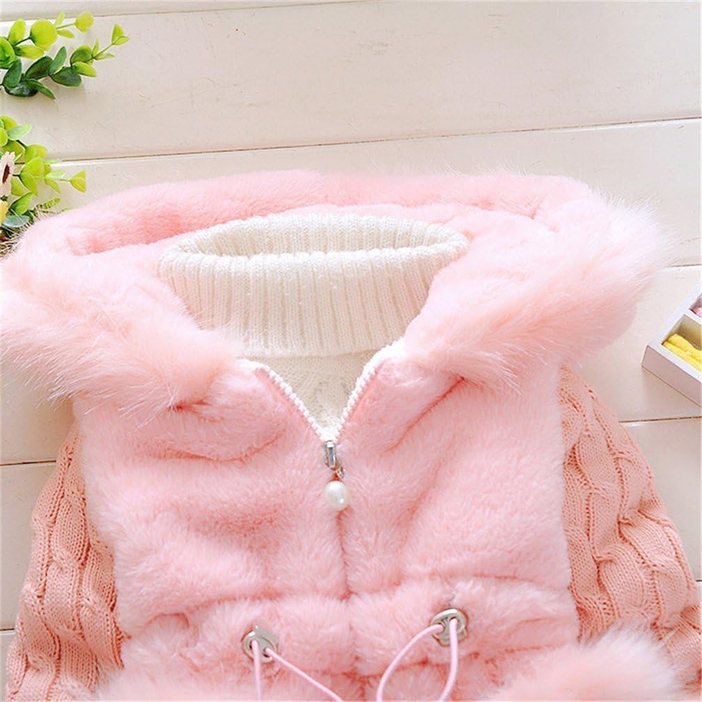 Jojobaby Baby Girls Infant Winter Knited Fur Outerwear Coats Snowsuit Clothing Jackets: Clothing, Shoes & Jewelry