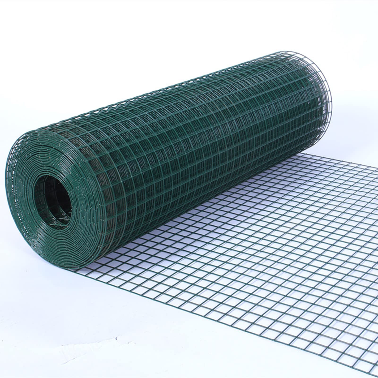 LFFH Malla De Alambre Verde, 1 M (H) X 18 M (L) Valla De Malla De Alambre Rejilla De 3 X 3 Cm para Jardín Y Recintos para Mascotas Proteger Pollos Paloma Planta,Verde,1.6mm