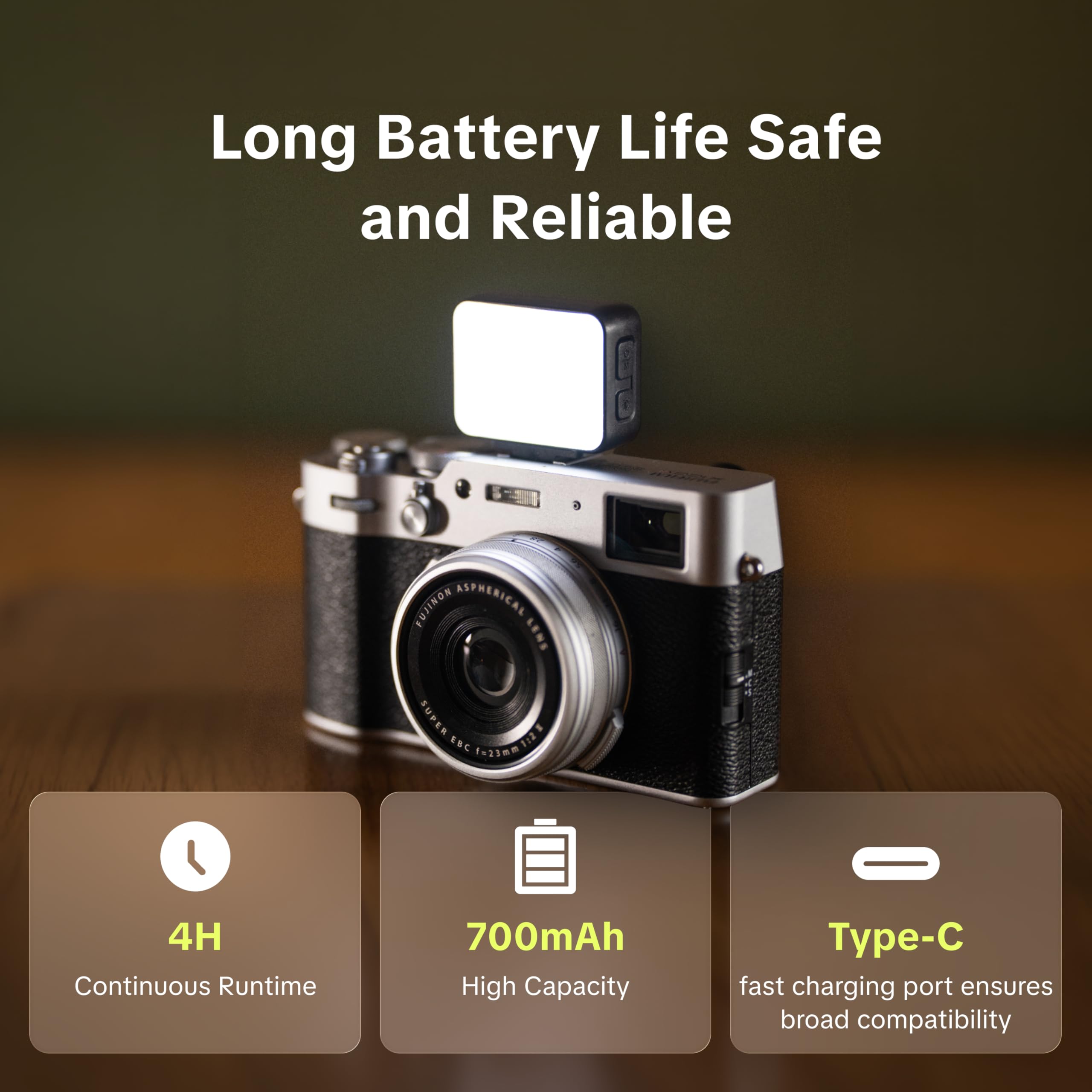 PGYTECH Lumière d'appoint Magnétique pour DJI Osmo Pocket 3/4, Mini Lampe Vidéo LED avec Griffe Froide, Éclairage Vlog Portable 30g avec 3 Températures de Couleur