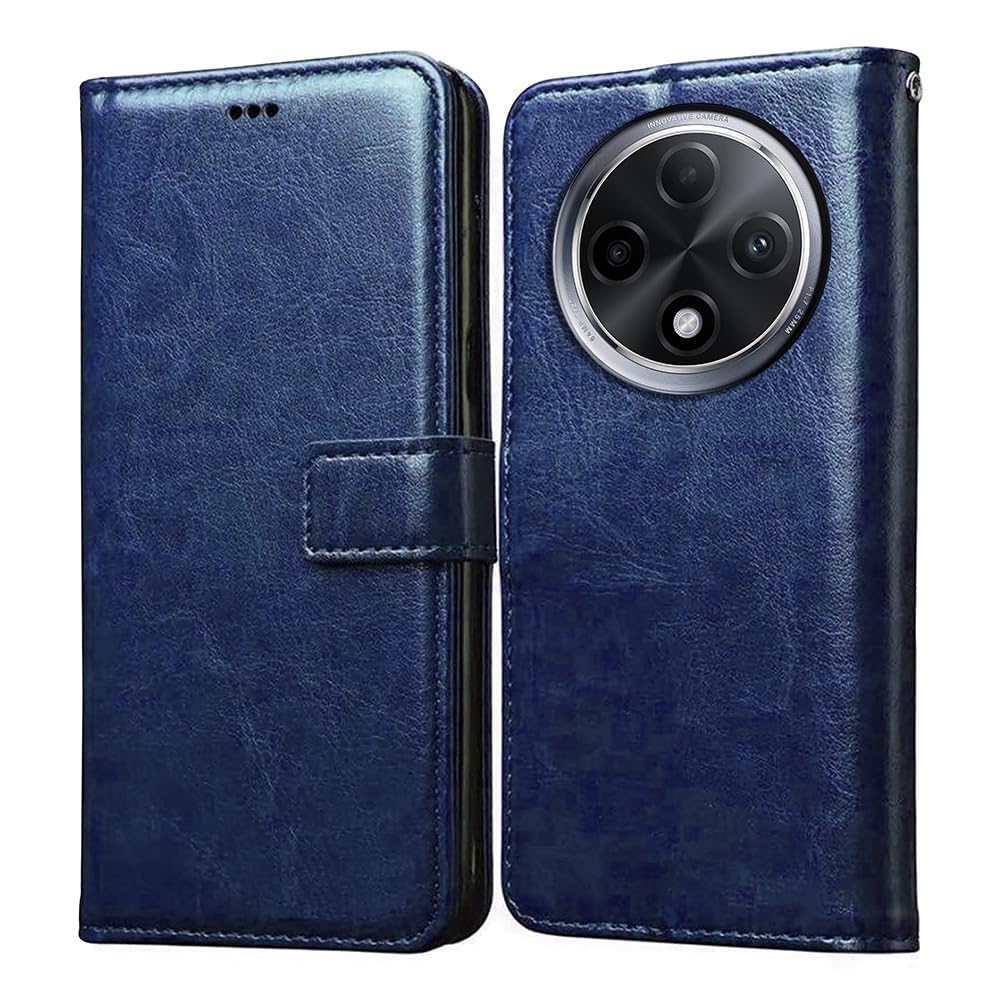 Flip Cover Back Case for Oppo F27 Pro Plus 5G | Premium Leather Finish | Inbuilt Pockets & Stand | Flip Cover Back Case for Oppo F27 Pro Plus 5G (Blue)