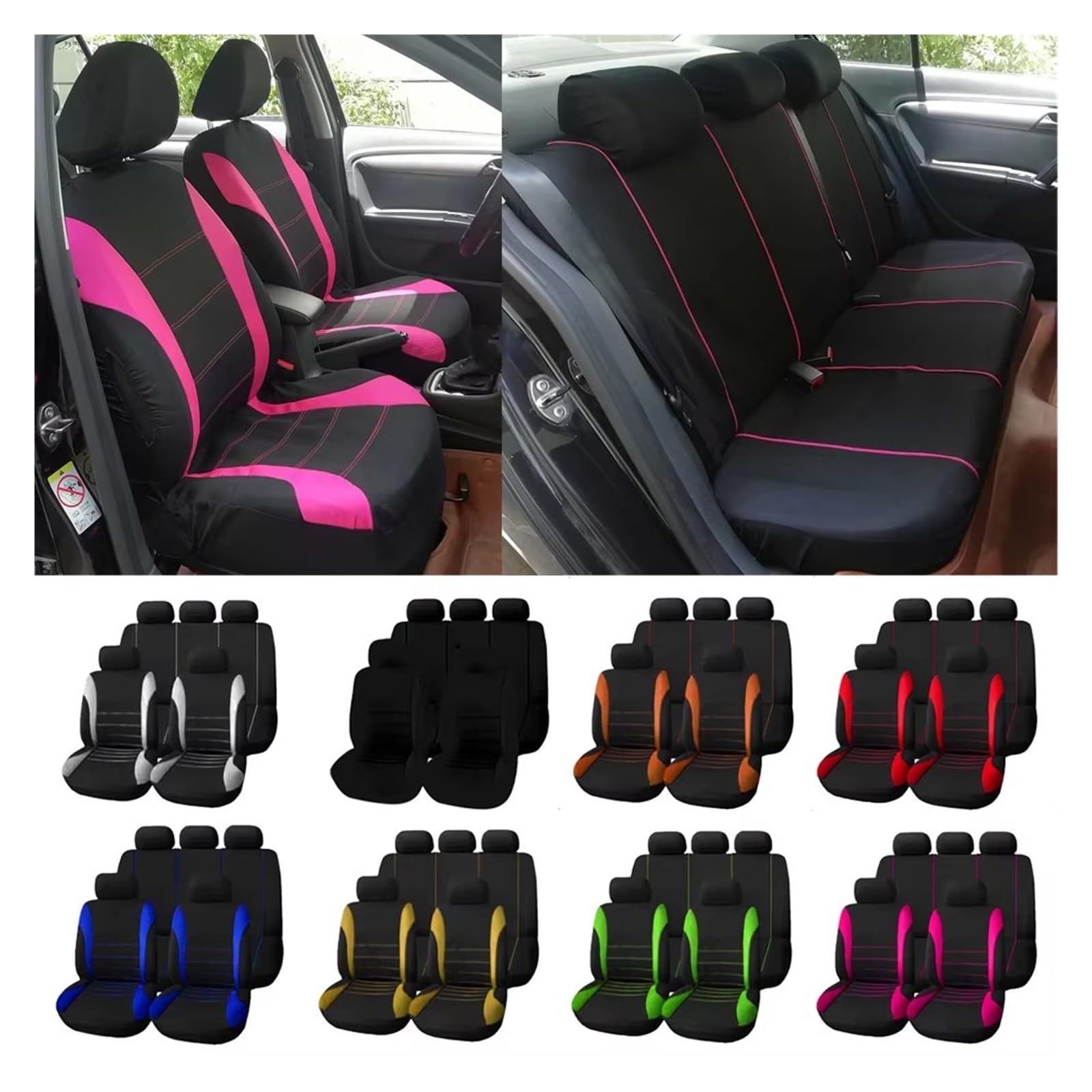 Copri sedile Protettivi Sedili Per MG 3 5 6 7 Per GT Per ZS Per HS Per RX5 Copertura Protettiva Per Seggiolino Auto Traspirante Per Cuscino Per Sedia Automatica(5seat-blue)
