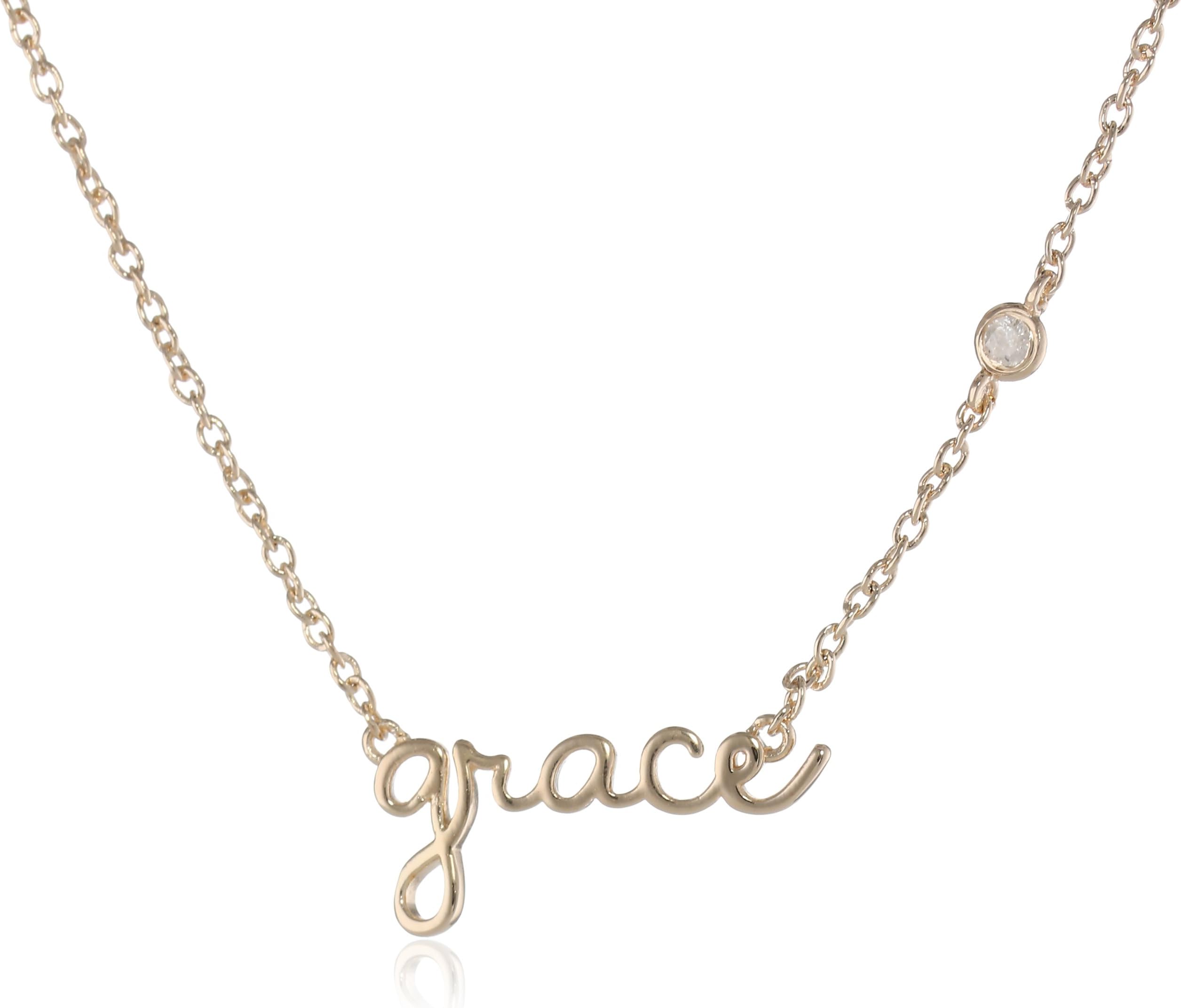 Syd by SE "Grace" Necklace with Diamond Bezel