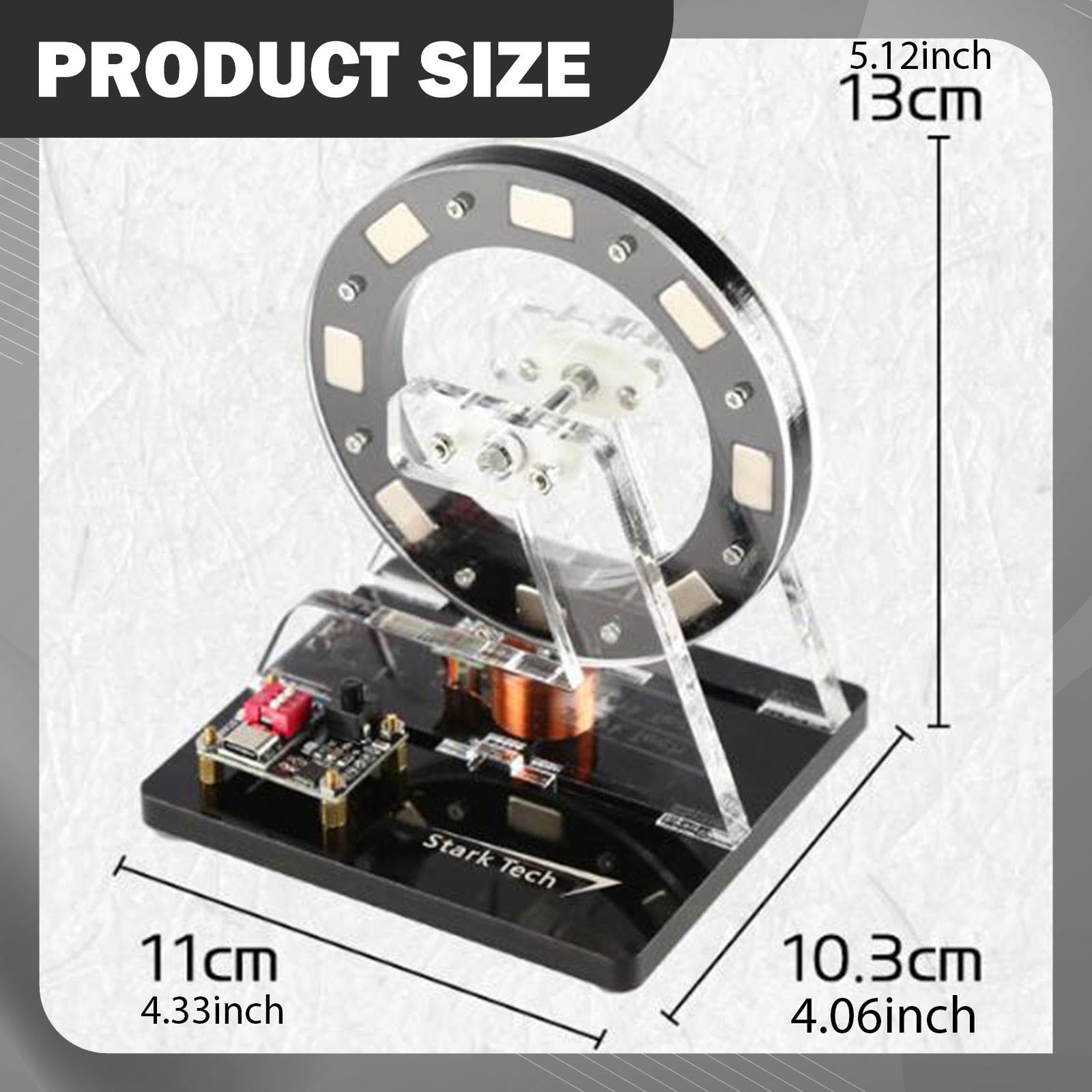 MagiDeal Modelo de noria pequeña con motor sin escobillas, de alta velocidad ajustable y accionado por bobina simple, ideal para laboratorios de ciencias y