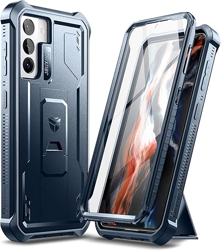 Miniatura 8 de Dexnor Funda para Samsung Galaxy S21, Protector de pantalla y soporte integrados Protección de grado militar resistente a prueba de golpes para