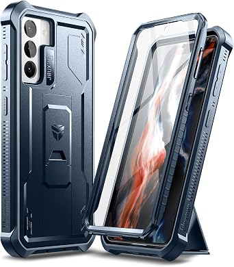 Dexnor for Samsung Galaxy S21+ Plus Case, [Built in Screen Protector and Kickstand] Heavy Military Grade Protection Shockproof Protective Cover for Samsung Galaxy S21 Plus 5G, 6.7 inch, Navy Blue