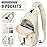 Pritent Crossbody Bags for Women Men Trendy Sling Bag Bakpack Casual Chest Bag with Convertible Shoulder Strap Travel Cross Body Bag for Hiking Traveling Outdoors(Beige)