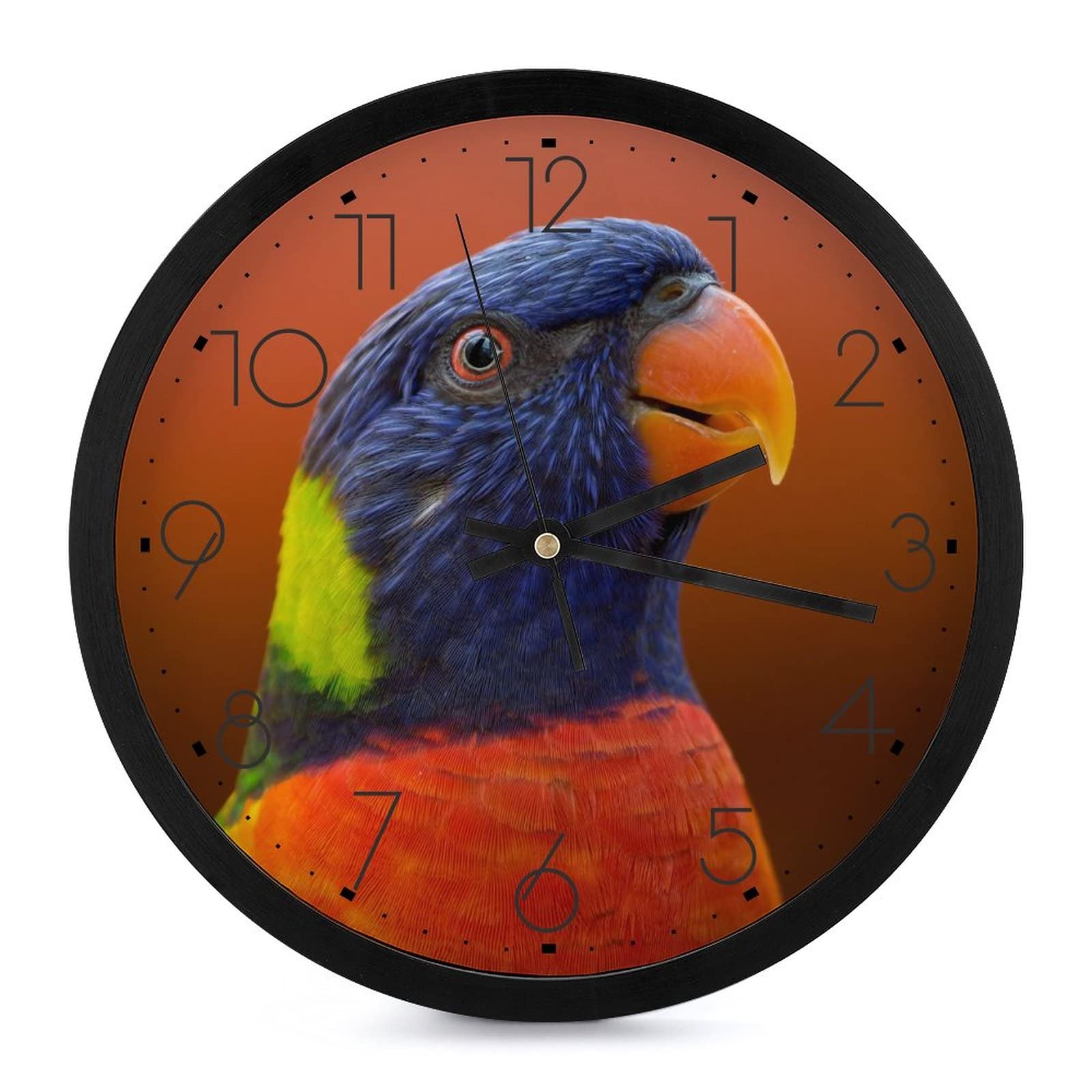Horloge Ronde Perroquet Naturel pour une Chambre Ensoleillée et Calme