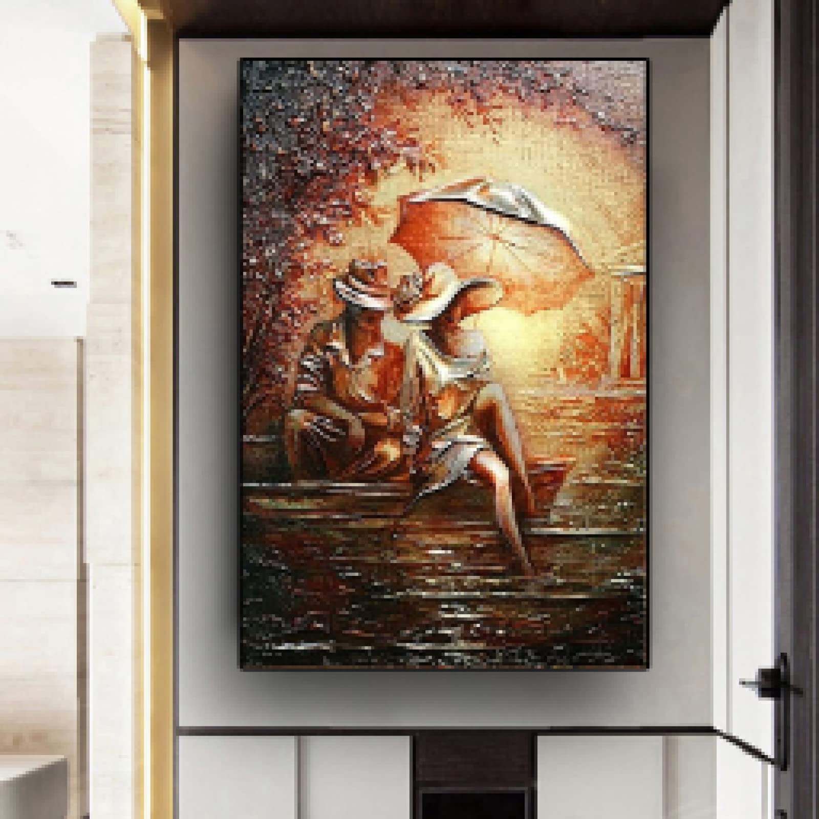 Amazon.co.jp: 素晴らしい恋人たちアートキャンバス絵画ロマンチックな