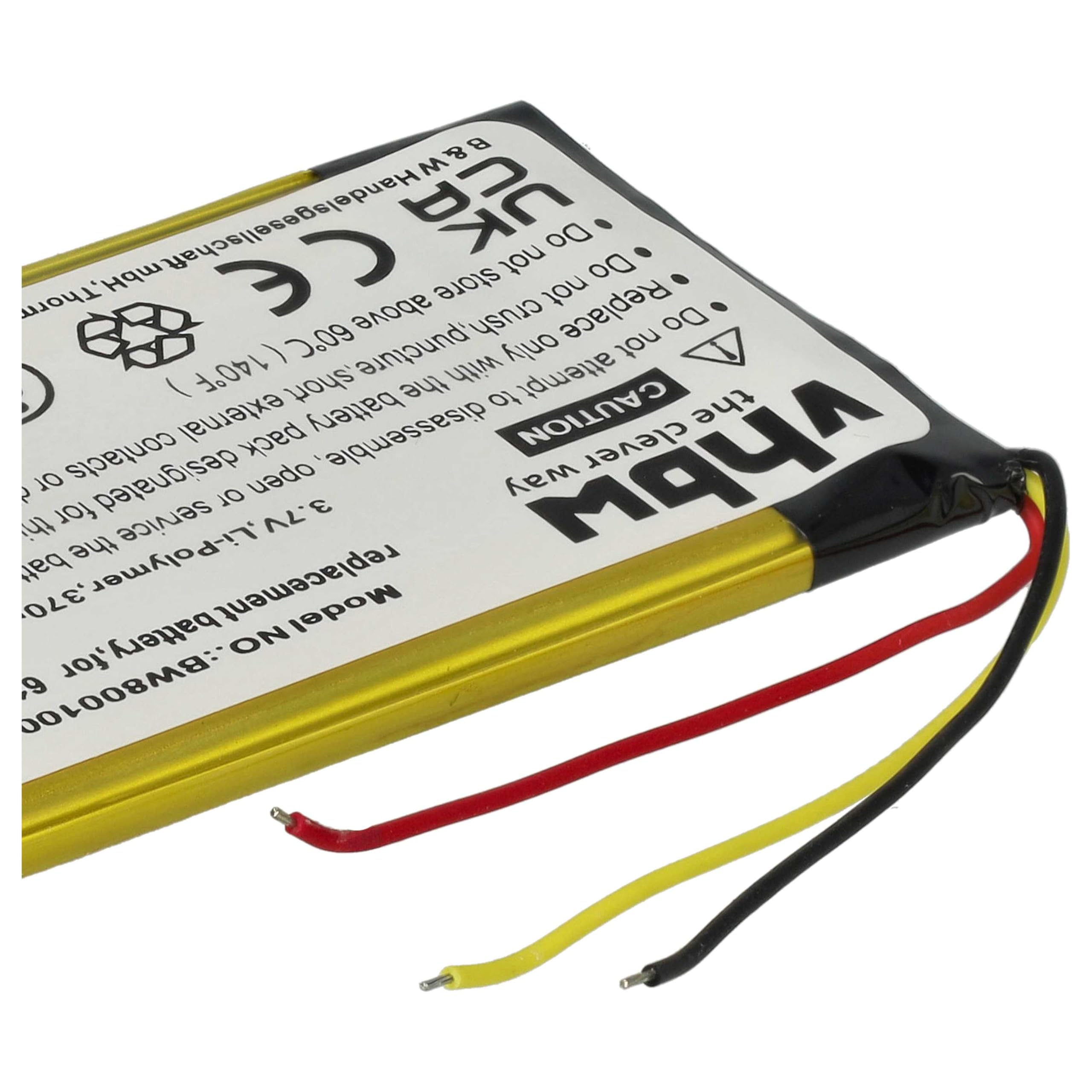 vhbw 1 x bateria kompatybilna z Apple iPod Nano 2G | A1199, 2. generacji, MA004LL/A, MA005LL/A odtwarzacz MP3 (400 mAh, 3,7 V, litowo-polimerowy)