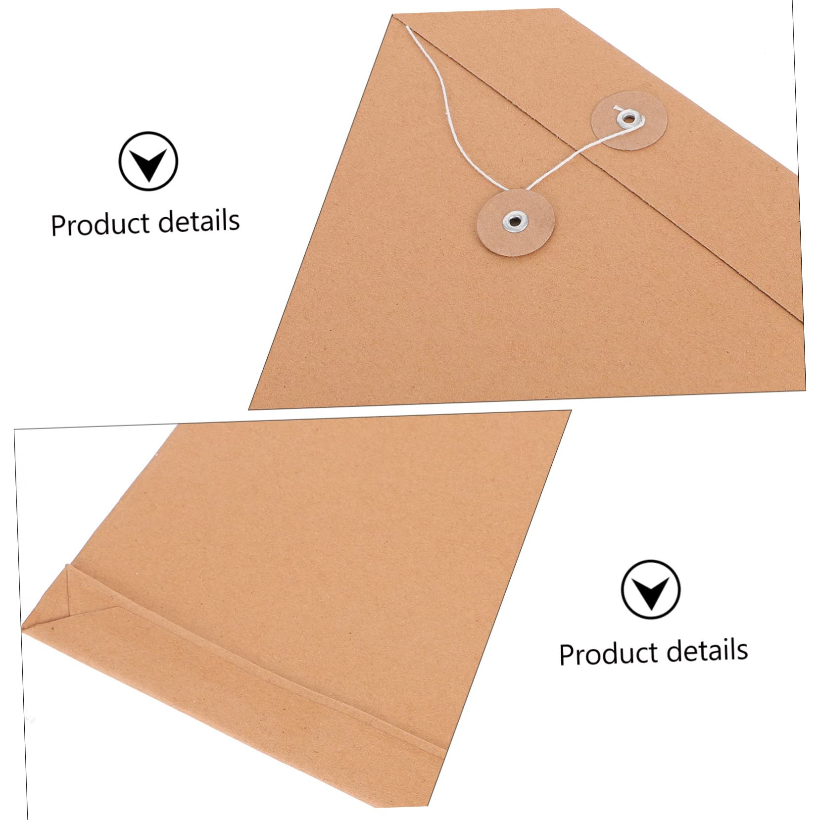 50piezas Bolsa De Archivo De Papel Kraft Para Documentos Organizador De Papel Pack Carta Papelería De Oficina