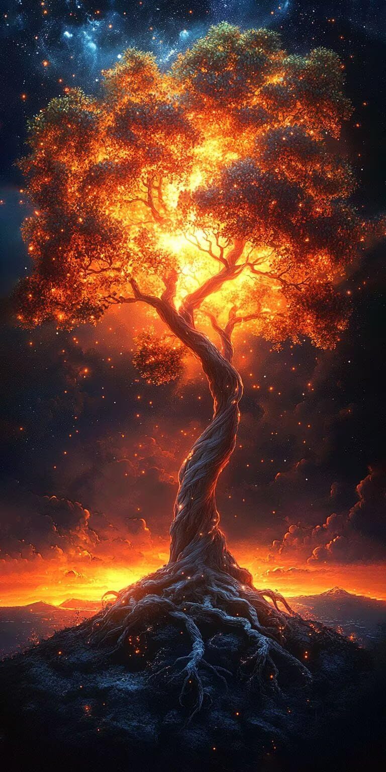 Dipingere con i Numeri Adulti AlberoSole calante, 80x160cm, k-381