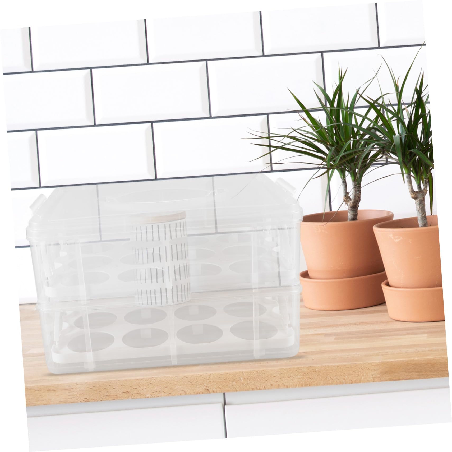 Tragbare Cupcake Transportbox Aus Kunststoff Mit Deckel Zweistöckiger Klarer Dessertbehälter Für Kuchen Und Törtchen Versiegelt Für Frische Und Einfache Aufbewahrung Bei Partys Und Reisen