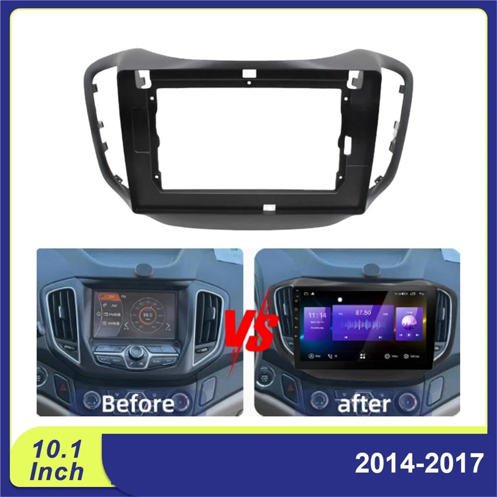 Marco de radio de coche Kit De Panel De Salpicadero Radio Coche Android 10 Pulgadas Para Chery Para Tiggo 5 2014-2017 Con Decodificador CANBUS(Frame canbus)