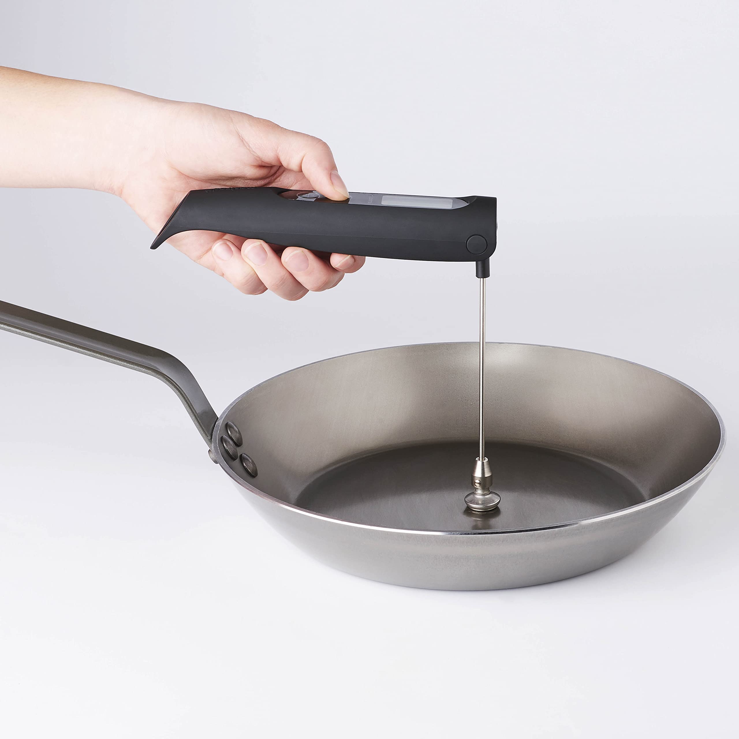 MASTRAD F74401 - Termometro da cucina m° control – Doppi sensori termocoppia di tipo K – Temperatura superficiale & A Cuore – Schermo Retroilluminato – Compatibile con tutte le luci – Batteria AAA