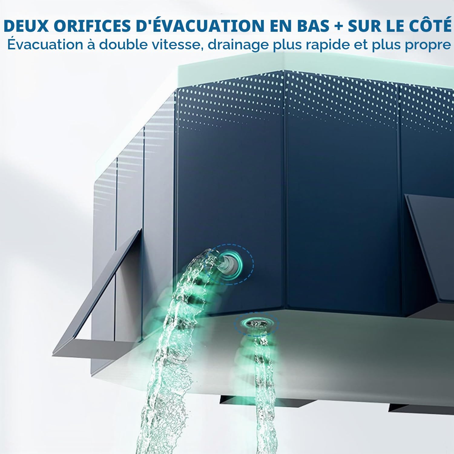 Piscine pliable, design sans gonflage, ouverture et fermeture instantanées, portable pour une utilisation familiale en plein air, facile à installer et à utiliser