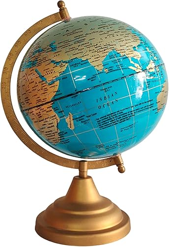 Globo giratorio decorativo de alta calidad con arco y base de metal, globo del mundo, decoración del hogar, oficina